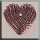 12215 Glass Treasures-Grooved Heart 11/10mm Rose (Qty. 1) THUMBNAIL